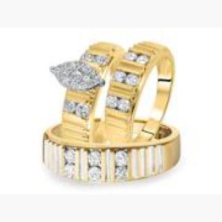 1 1/4 CT. T.W. Diamond Ladies Engagement Ring, Wedding Band, Men's Wedding Band