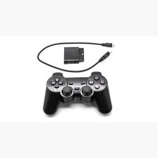 2.4GHz Wireless Dual Shock Gaming Controller for PS3 / PS3 Slim / PS2 / PC