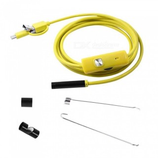 3-in-1 7mm USB Endoscope Waterproof Inspection Camera for Android Phone - 300cm