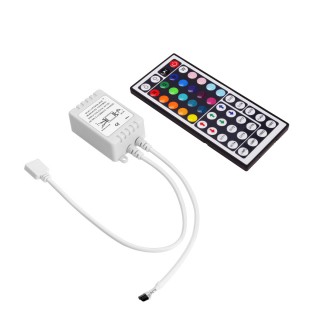 44 Key IR Remote Controller for 12V RGB 5050 LED Strip, Ribbon Light, Static, Flash, Strobe & Fade