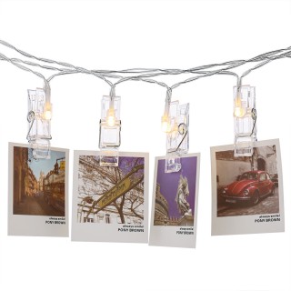 9.84ft 20 LED Battery Powered Photo Clips String Light, Fairy Twinkle Lights for Wedding