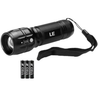 Adjustable Focus CREE LED Torch, Super Bright 140lm Flashlight, Batteries Included