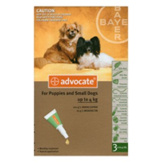 Advantage Multi (Advocate) Small Dogs 3-9 lbs (Green) 3 DOSES