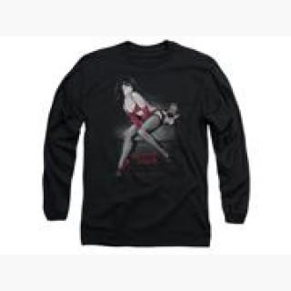 Bettie Page Monkey Business Mens Long Sleeve Shirt