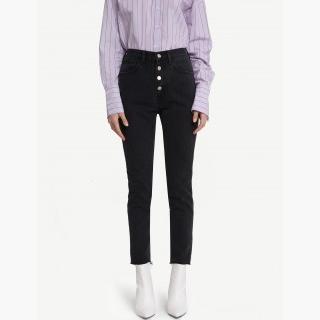 Black Chase High Waisted Button Jeans -15% OFF