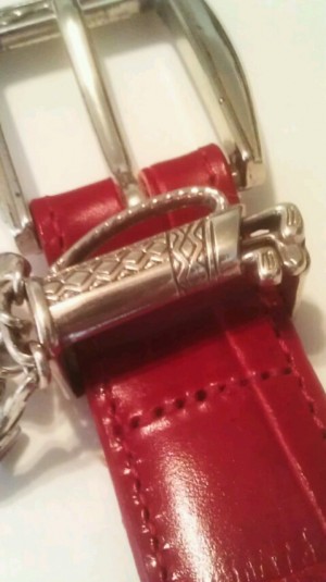 Brighton Ladies Leather belt with charms red size M 30 new