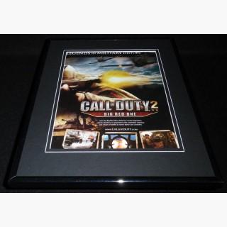 Call of Duty 2 2005 Xbox Playstation Framed 11x14 ORIGINAL Vintage Advertisement