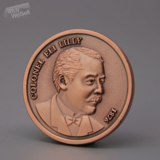 Custom Challenge Coins | Colonel Eli Lilly Personalized Coins