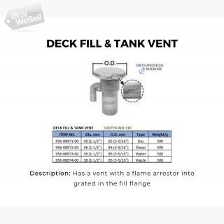DECK FILL & TANK VENT/ CASTED AISI 316