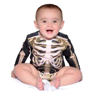 Faux Real Skeleton Infant Long Sleeve Onesie