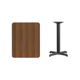 Flash Furniture XU-WALTB-2430-T2222-GG 24'' x 30'' Rectangular Walnut Laminate Table Top with 22'' x
