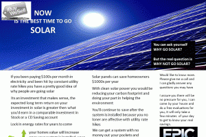 Go Solar Now at no Cost