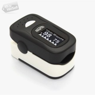 Gurin GO-410B Finger Pulse Oximeter Black & White with Alarm