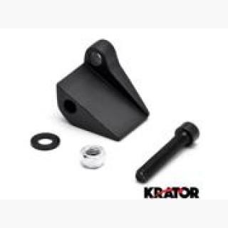 Krator Black Right Motorcycle Mirror Relocation Adapter For Harley Electra Glide Ultra Classic Polic