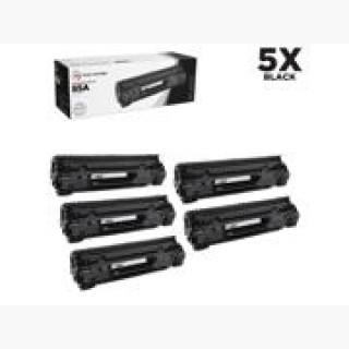 LD Â© Compatible Replacements for Hewlett Packard CE285A (HP 85A) Set of 5 Black Laser Toner Cartrid