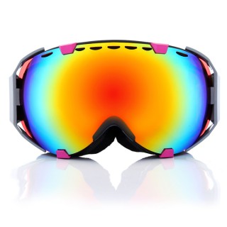 Motorcycle Professional Spherical Dual Red Lens Snowboard Ski Goggles Anti-fog UV Glasses