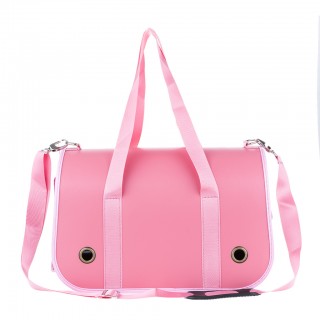 Pet Carrier Bag for Cat Dog Fully Enclosed Large Size - Pink