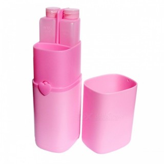 Portable Travel Wash Cup Suit£¬ Home Travel Storage Package Box - Pink
