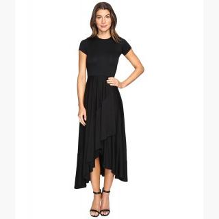 Rachel Pally Ruffle Wrap Dress (Black) Women's Dress