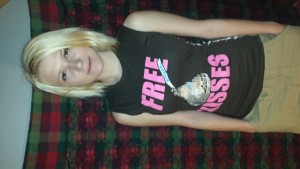 Revamped Free Kisses Safety Pin Shirt - Size XSmall
