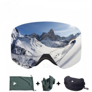 Ski Goggles with Case Double Lens UV400 Anti-fog Ski Snow Glasses Skiing Men Women Winter Snowboard