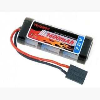 Tenergy 7.2V 2/3A 1600mAh Flat NiMH Battery Packs w/ Traxxas Connector for 1/18 & 1/16 scale Cars/Tr
