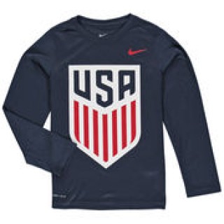 US Soccer Nike Youth Legend Long Sleeve T-Shirt - Navy