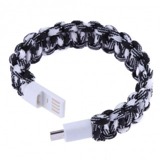 USB 2.0 Charging Data Sync Cable Survival Paracord Bracelet for Android (3)