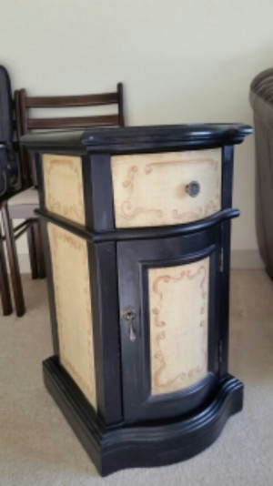antique finish side table
