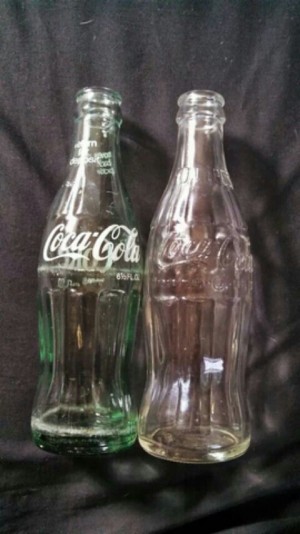 vintage 1950s era coke bottles