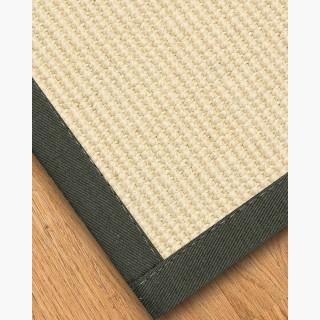"Icon" Wool/Sisal Runner, Natural Cotton Border, Eco-Friendly, 2' 6" x 8'