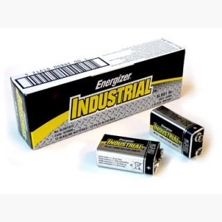 1 Box: 12pcs Energizer Industrial 9V Size (EN22) Alkaline Batteries