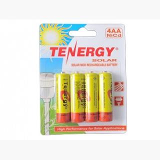 1 Card: Tenergy AA 1000mAh NiCd Rechargeable Batteries for Solar Lights (Retail Pack)
