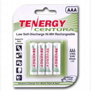 1 Card: Tenergy Centura NiMH AAA 800mAh Low Self Discharge Rechargeable Batteries