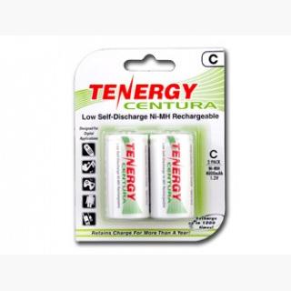 1 Card: Tenergy Centura NiMH C 4000mAh Low Self Discharge Rechargeable Batteries