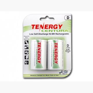 1 Card: Tenergy Centura NiMH D 8000mAh Low Self Discharge Rechargeable Batteries
