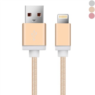 1.5M Apple 8Pin USB Cable Charge/Sync Nylon Cable f iPhone iPad iPod