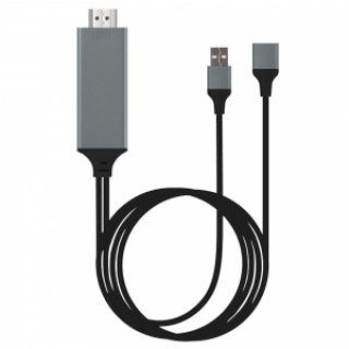 1.8m Plug & Play USB Female to 1080P HDMI Adapter Cable for iPhone / Android