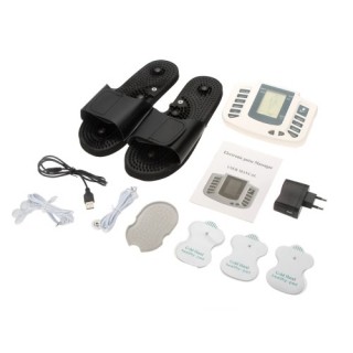 100-240V Multi-function-Electronic-Pulse-Massager-Therapy-With-Therapy-Slipper-Pads  EU