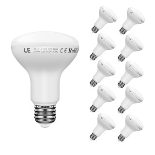 10W E27 R80 LED Reflector Bulb, 810lm ES Lamp, 60W Incandescent Alternative, Warm White, 120Â° Wide