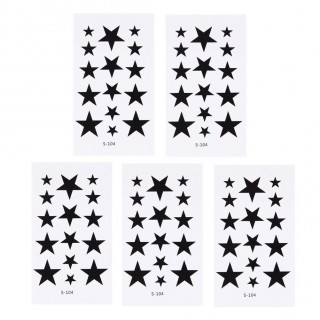 10pcs Stars Pattern Tattoo Stickers Temporary Body Art Tattoo Stickers Waterproof Body Arm Art Decal