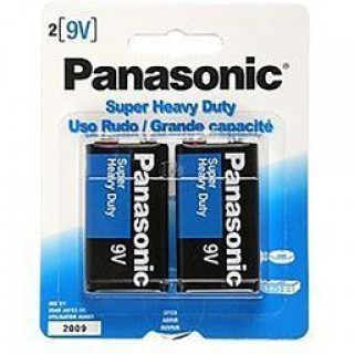 12-Pack Panasonic 9V Super Heavy Duty Batteries - 12 x 9V Batteries