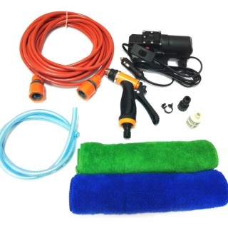 12V Car Wash Washing Machine Cleaning Electric Pump Pressure Washer Device Tool with 2pcs towel Australia