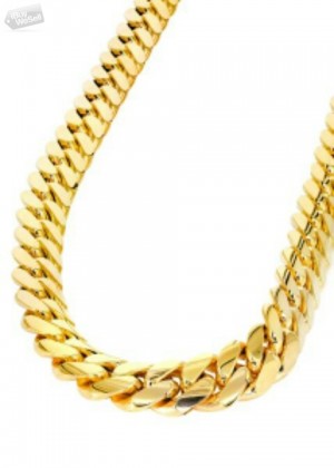 14K Gold Chain Solid Miami Cuban Link