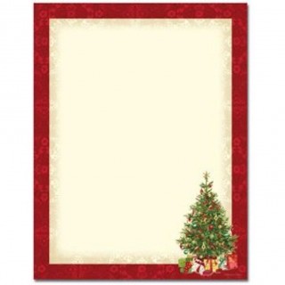 160 Lacy Christmas Tree Letterhead Sheets