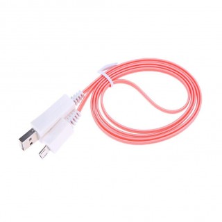 1m Luminous LED Data Charging Cable for Android USB Charging Cable(Red)