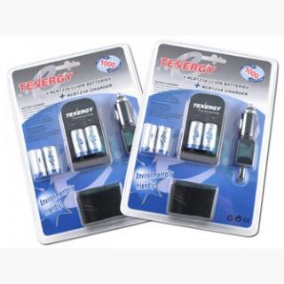 2 Cards of Tenergy 4 Pcs RCR123A 3.0V 900mAh Rechargeable Li-Ion Protected Batteries w/ Smart Charge