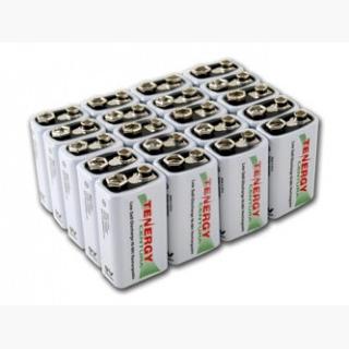 20pcs Tenergy Centura NiMH 9V 200mAh Low Self Discharge Rechargeable Batteries