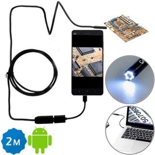 2M 6 LED 7mm Lens IP67 USB Endoscope f Android Smartphone and PC