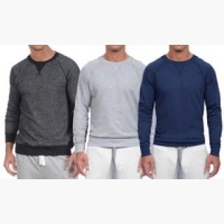 2Xist Men's French-Terry Crew-Neck Pullover Sweatshirt